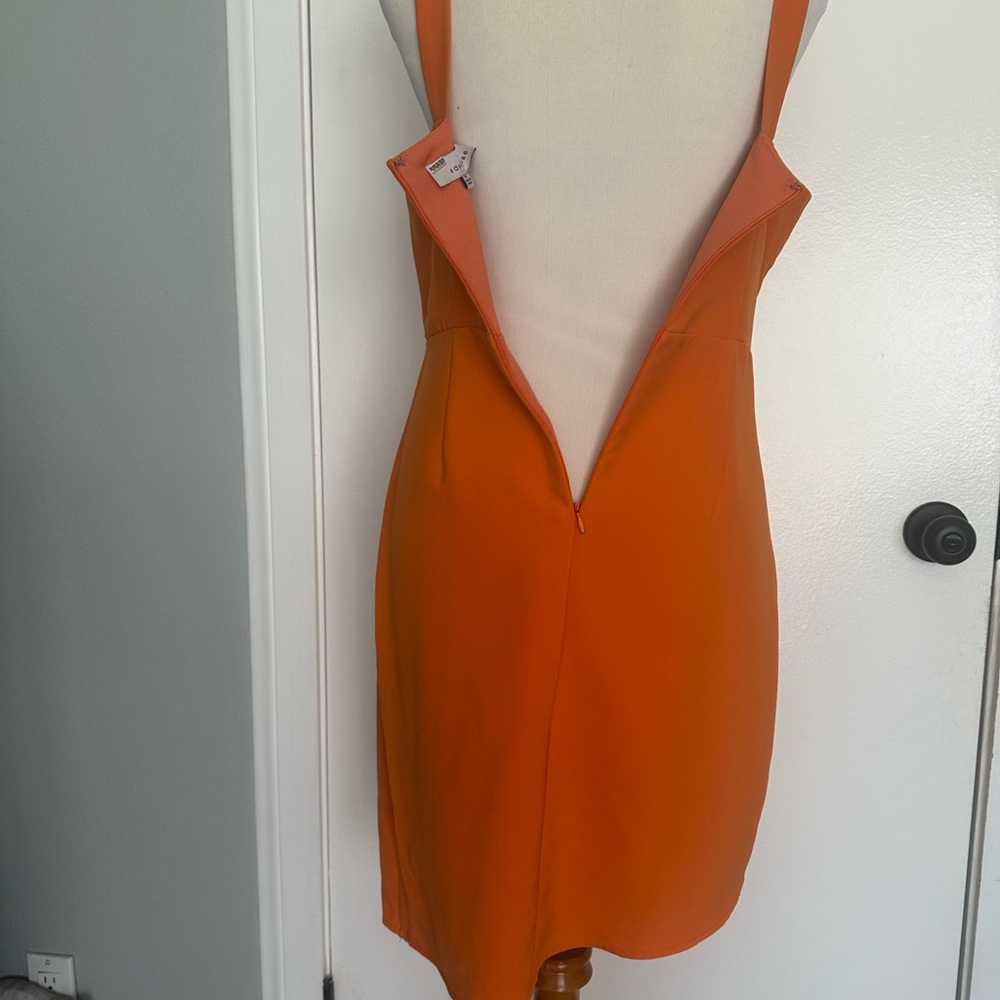 Adelyn Rae Asymmetrical Orange Dress - Picture 4 of 8